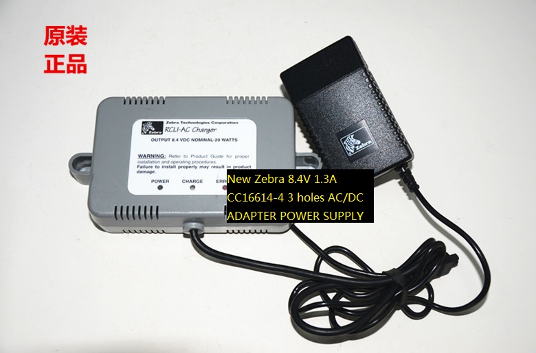 New Zebra 8.4V 1.3A CC16614-4 3 holes AC/DC ADAPTER POWER SUPPLY